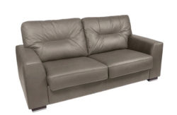 HOME Aston Leather Sofa Bed - Grey